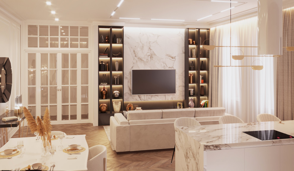 Светлая квартира с яркими контрастами