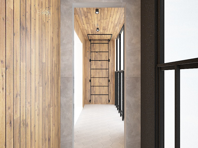 Квартира в современном стиле с элементами лофта, 90 Кв.м