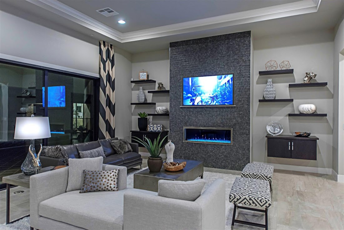 75 Beautiful Modern Living Room With A Media Wall Pictures Ideas December 2020 Houzz