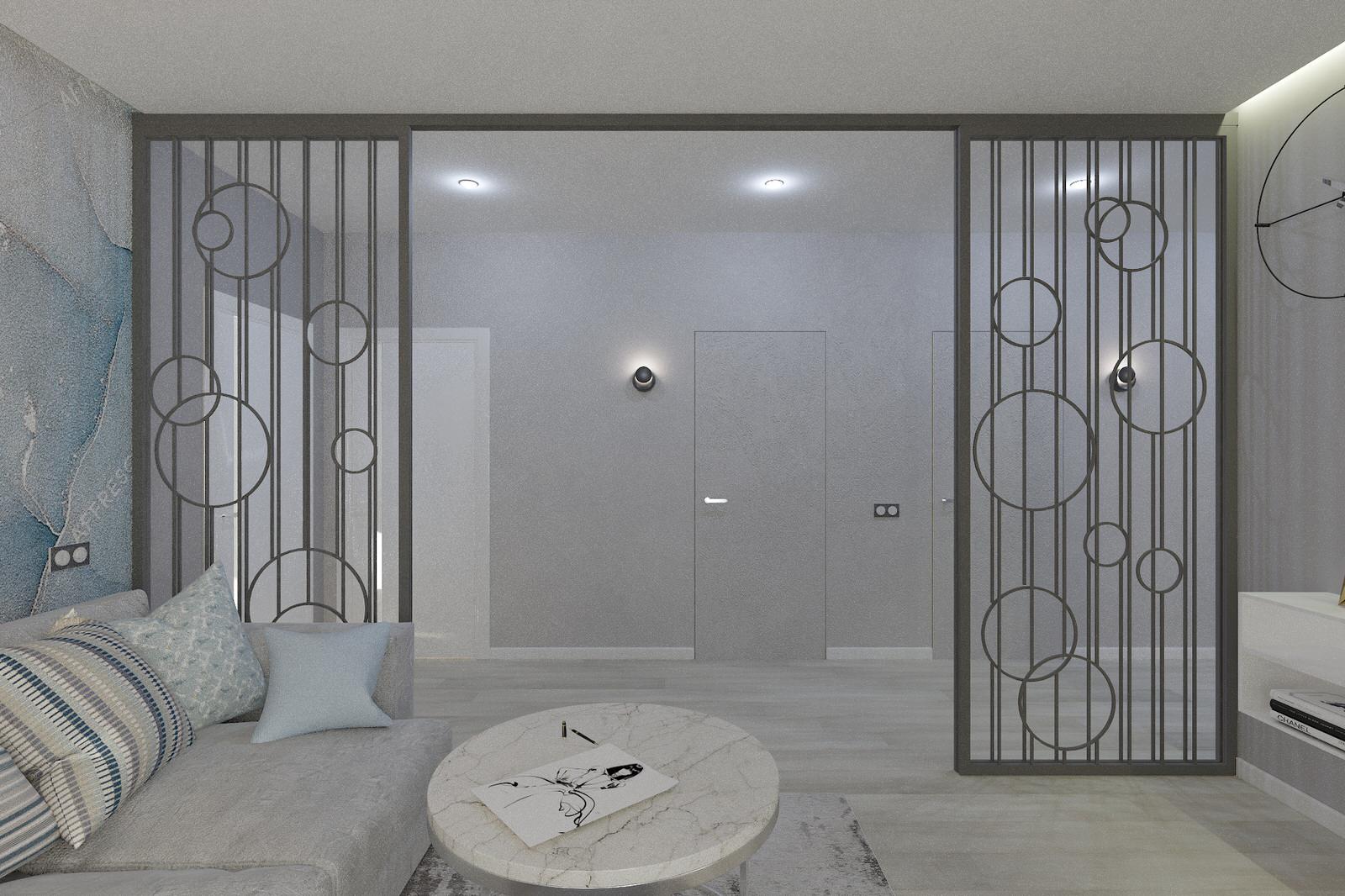 Светлый интерьер для семьи из 3-х человек