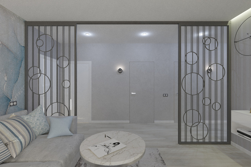 Светлый интерьер для семьи из 3-х человек