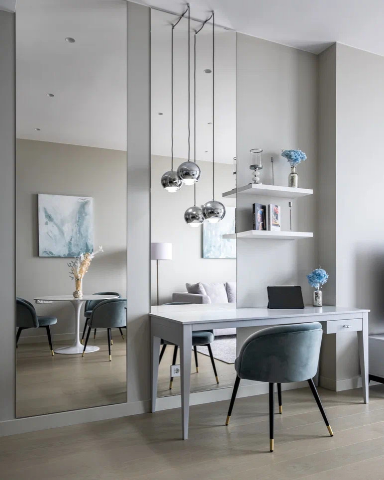 Дизайн интерьера апартаментов в Neva Towers, Москва-Сити (70 м2)