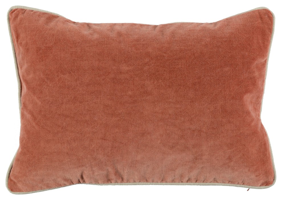 Kosas Home Harriet Velvet 14-inch x 20-inch Rectangular Throw Pillow, Terra...