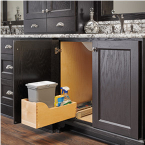 Bottom Mount Maple Pullout w/ Single qt Waste Container and Soft Close