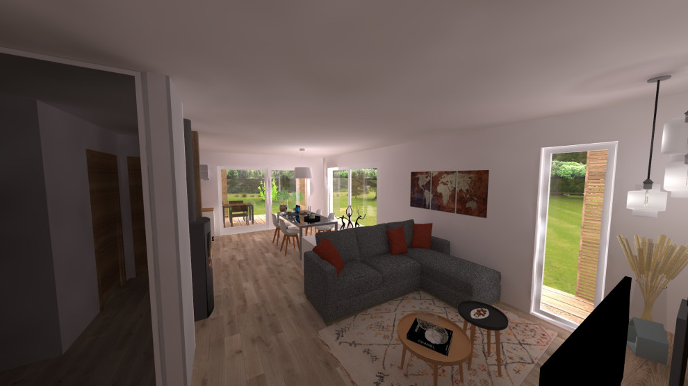 Construction de maison style moderne