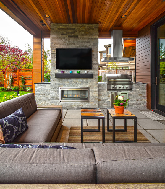 Bellevue Contemporary Custom Home Contemporary Patio Seattle
