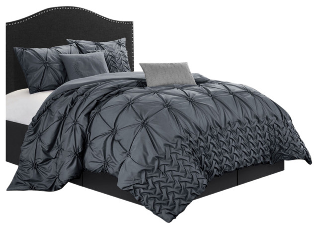 Piercen 7 Piece Bedding Comforter Set California King Traditional Comforters And Comforter 