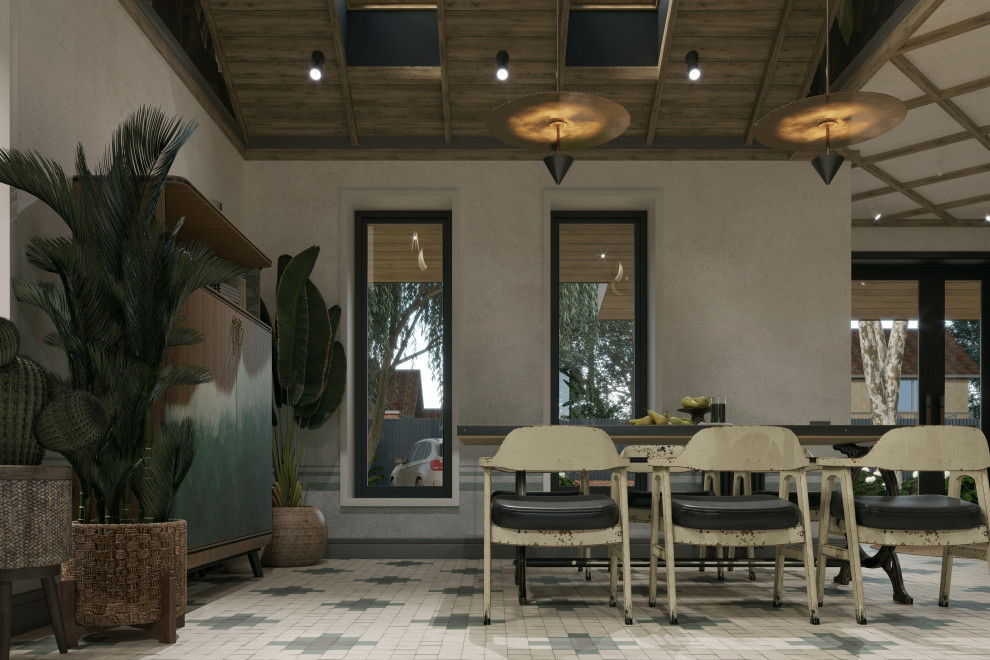 Загородный дом в Царевщине, интерьер в стиле лофт