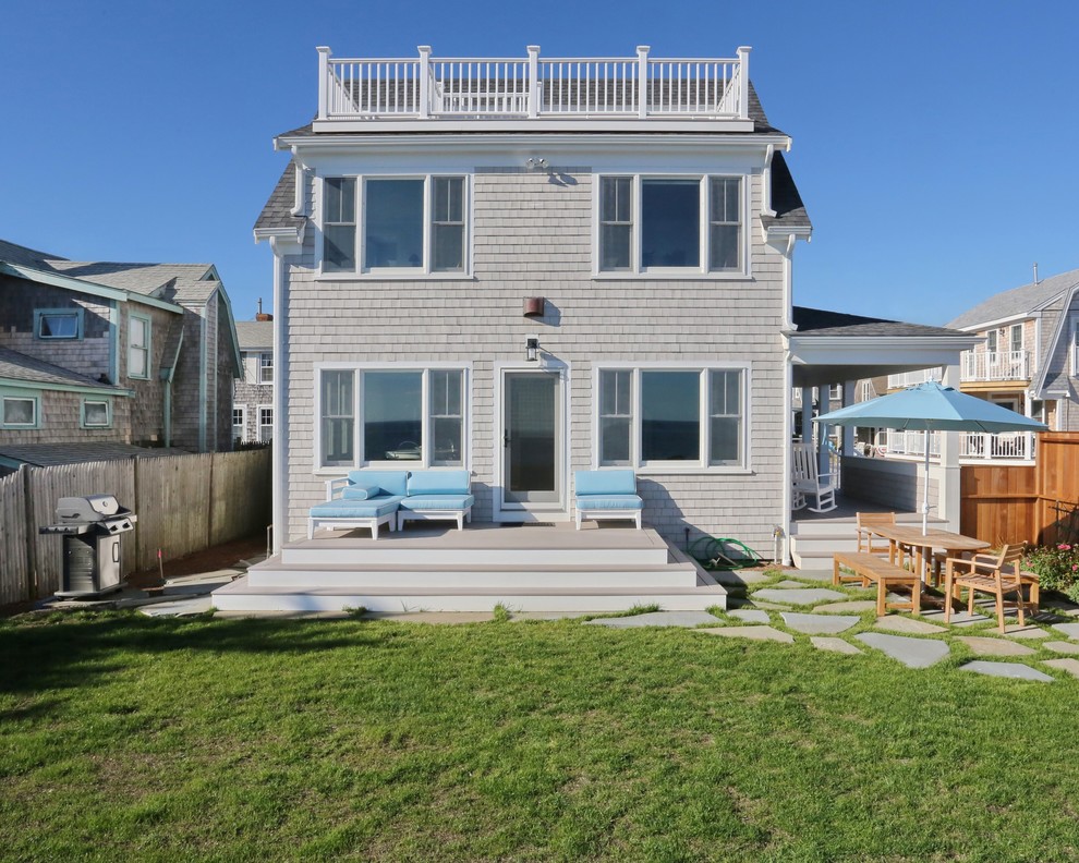 Photo of a beach style exterior in Boston.