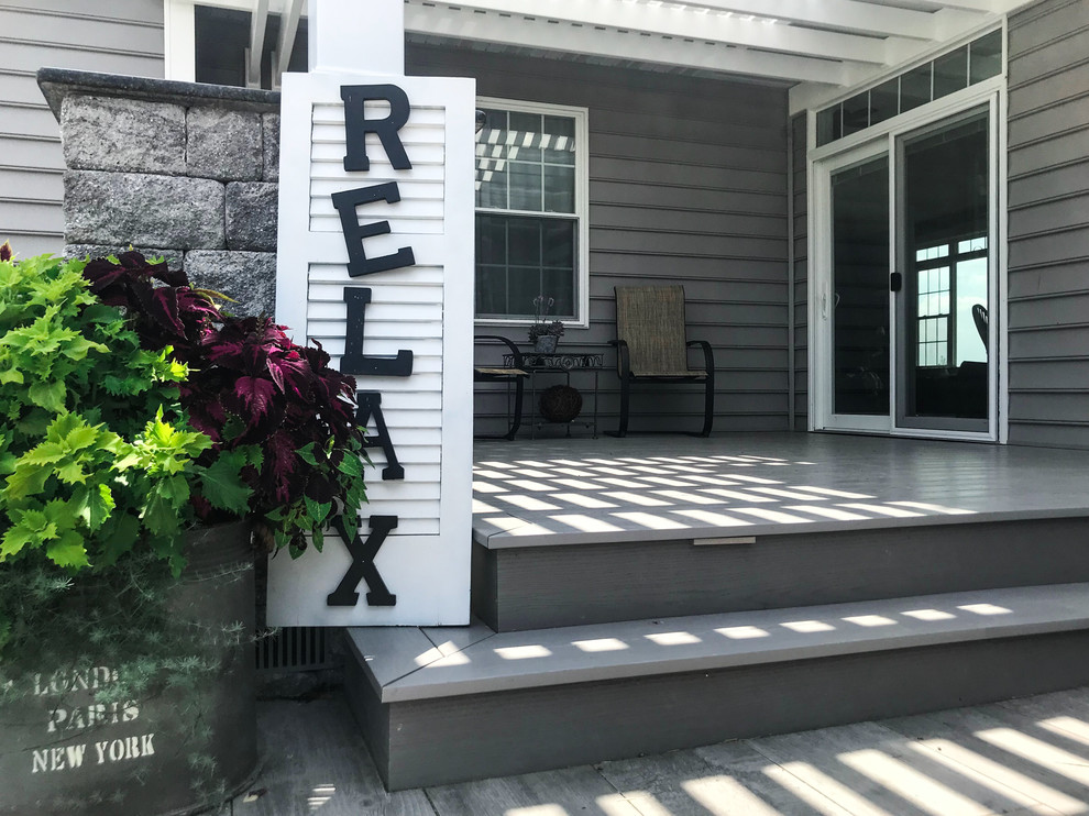 Outdoor kitchen deck - backyard outdoor kitchen deck idea with a pergola