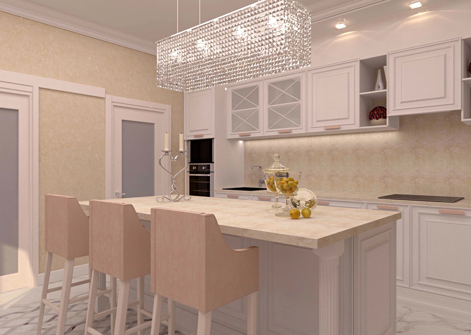 Дизайн частного дома в пастельных тонах