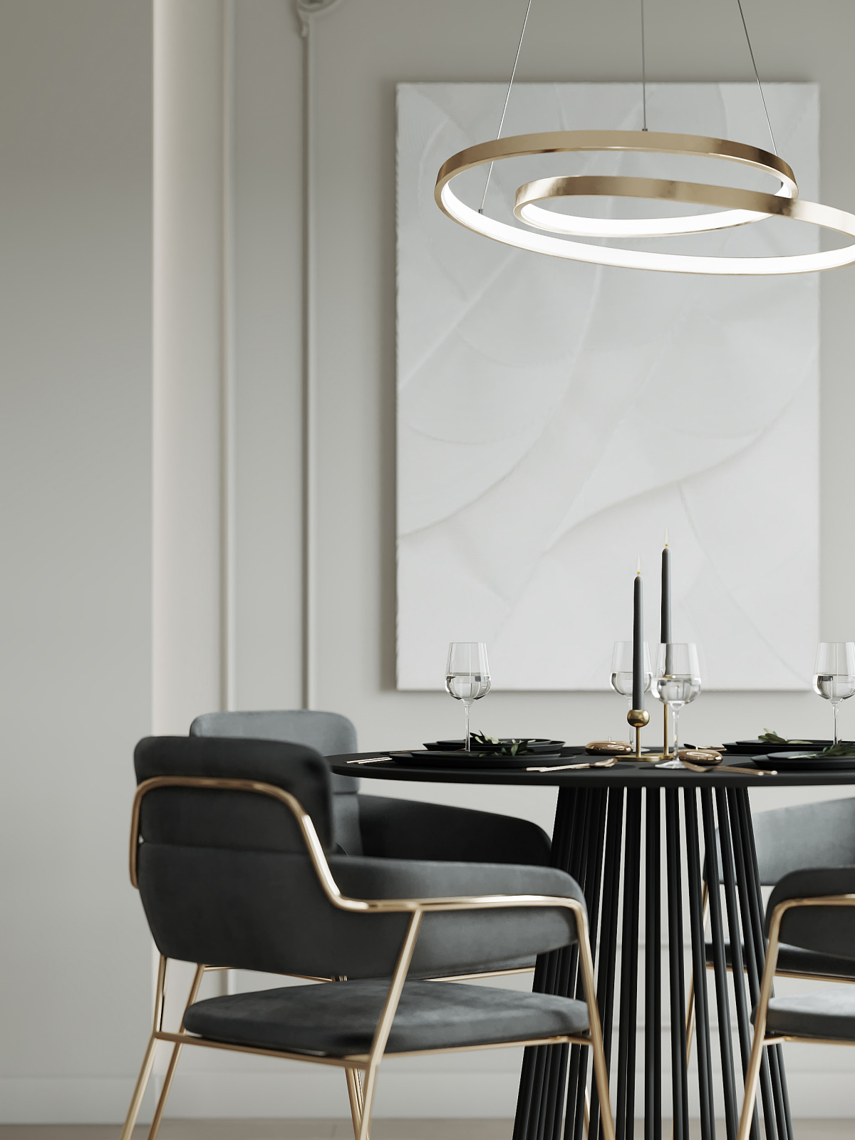 Дизайн-проект 3-комнатной картиры ЖК "Дом на Грота", 102 кв.м, Спб