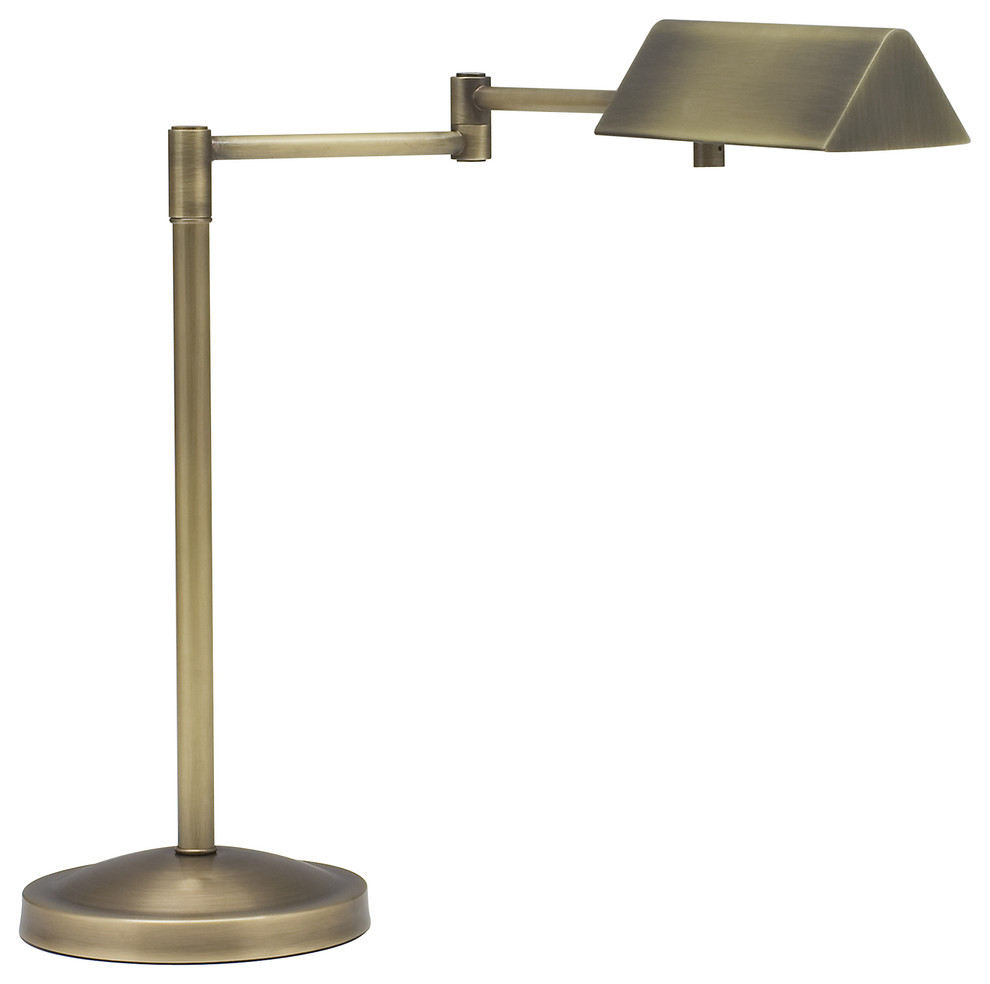 Pinnacle 16" Antique Brass Table Lamp Transitional Table Lamps by
