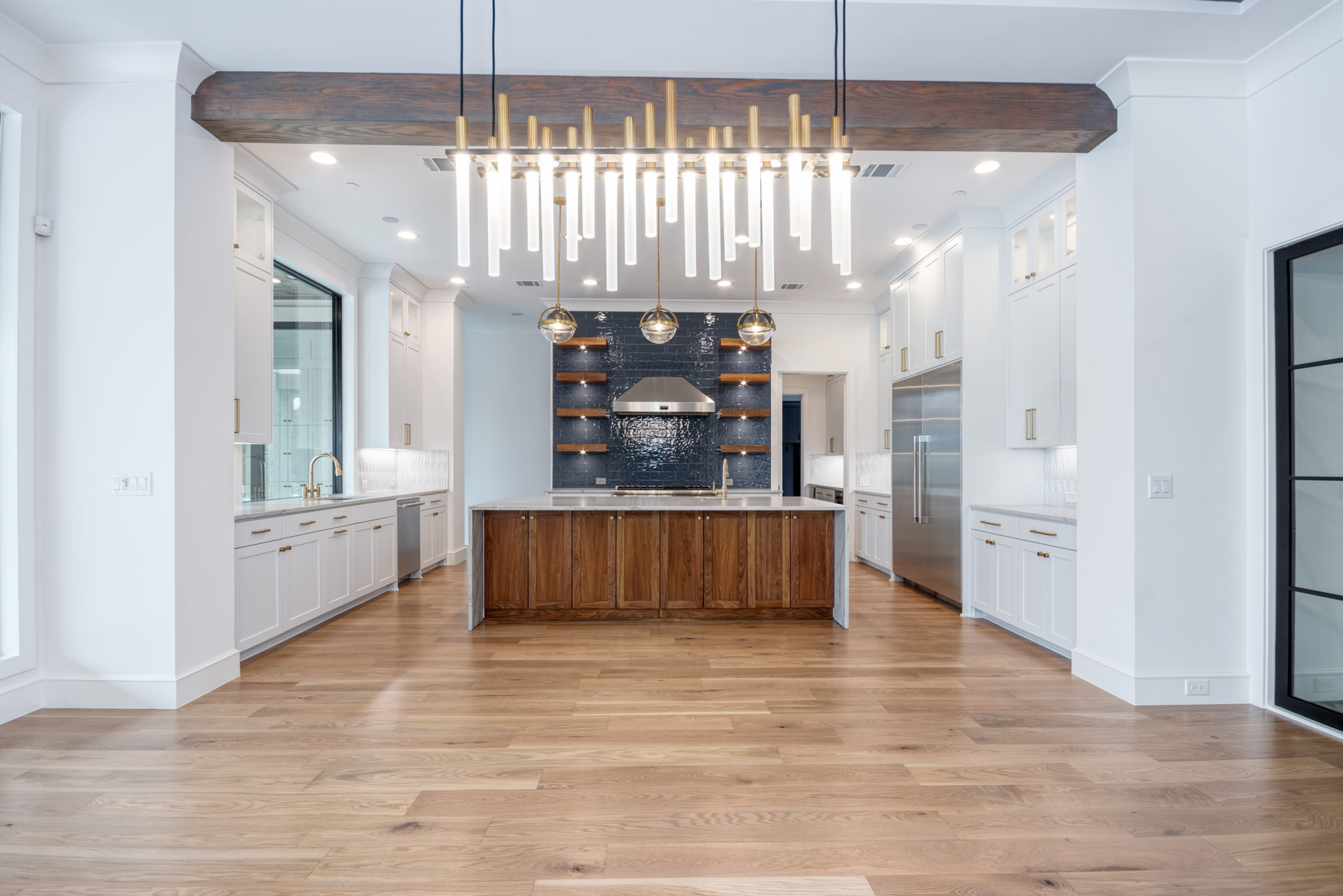 Transitional dining room photo in Dallas