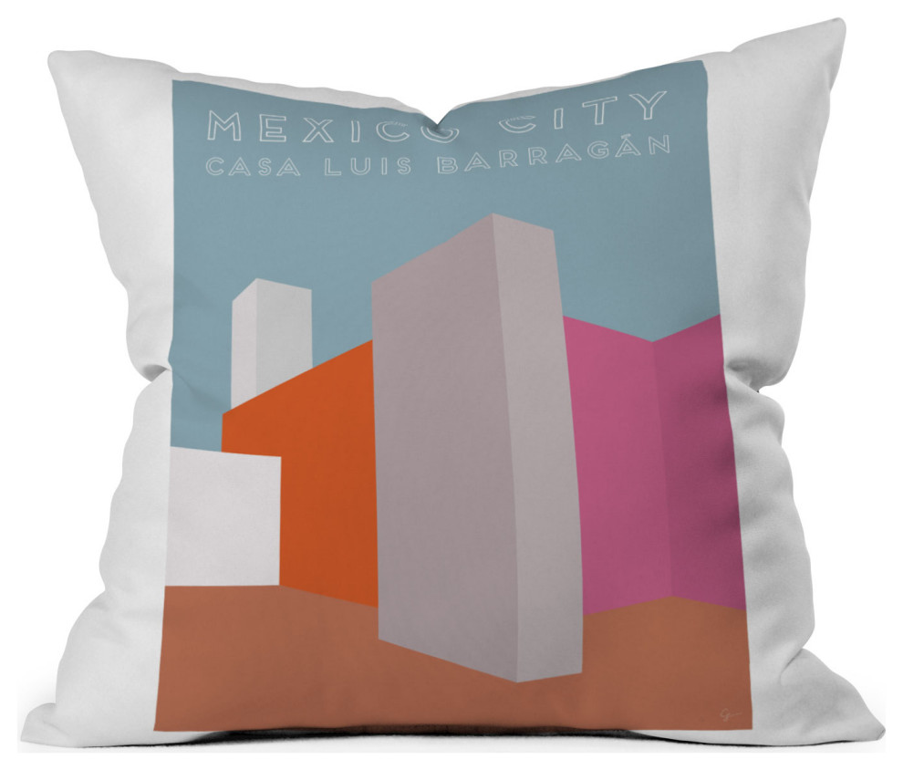 Lyman Creative Co Mexico City Casa Luis Barragan Outdoor Throw Pillow