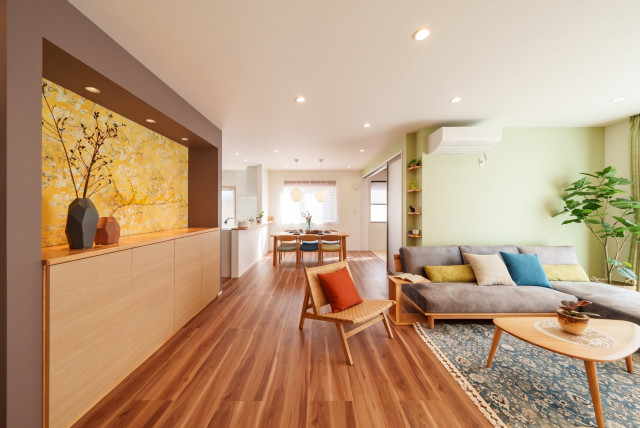 Natural fun house moderne-japonais-salon