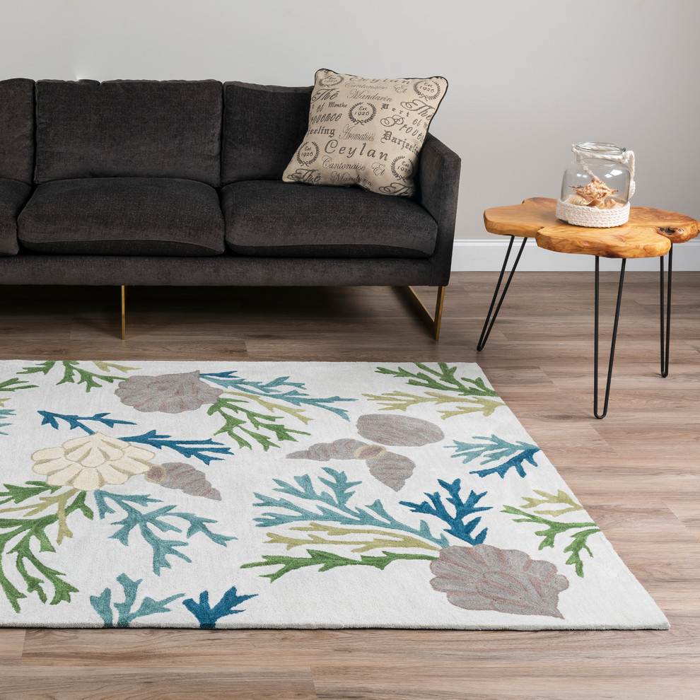Addison Beaches Coastal Coral Shells Pearl Area Rug Beach Style Area Rugs by Dalyn Rug Company