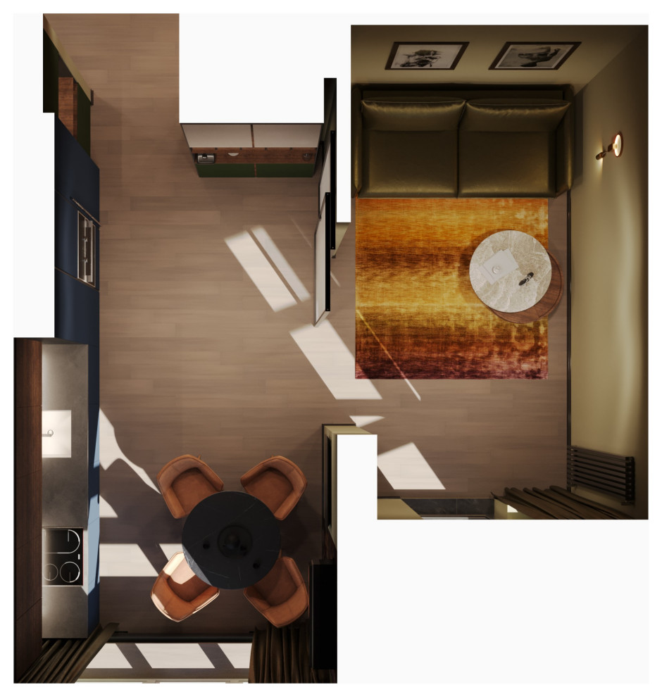 Необычная квартира с цветными радиаторами