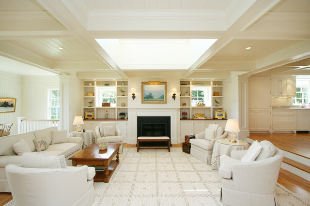 Edgartown Harbor Makeover klassisk-vardagsrum