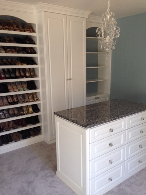 Her Master Dressing Room with Island & Arched Valances