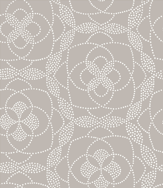 Cosmos Light Gray Dot Wallpaper Contemporary Wallpaper by Brewster Home Fashions Houzz
