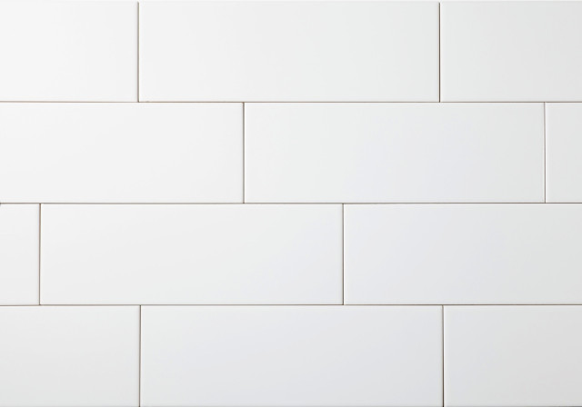 4 X12 Glazed Ceramic Wall Tile White, Gray Glazed Ceramic Subway Tile