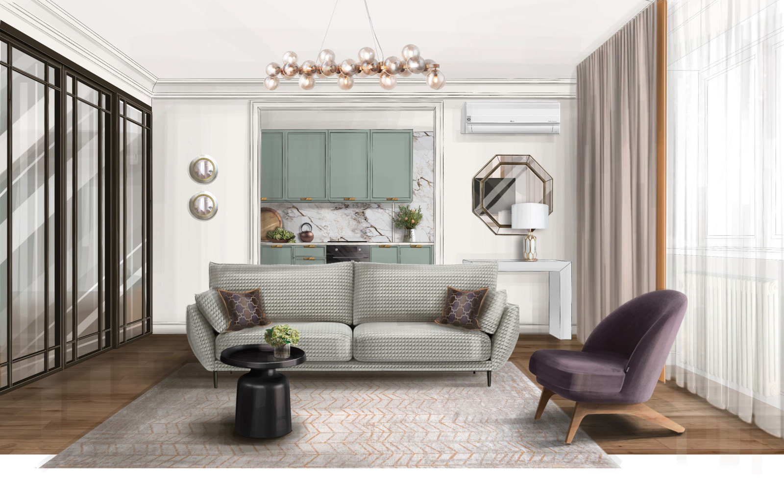 Кухня-гостиная