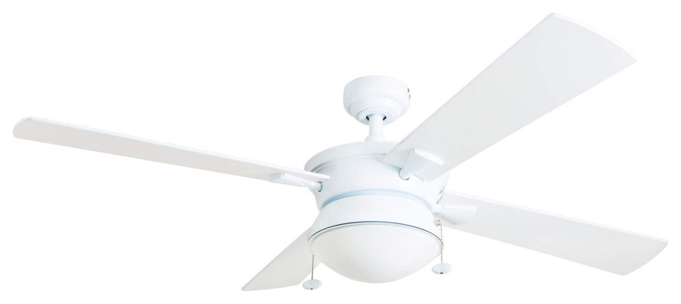 Prominence Home Auletta Indoor Outdoor Ceiling Fan with Light, 52 inch, White