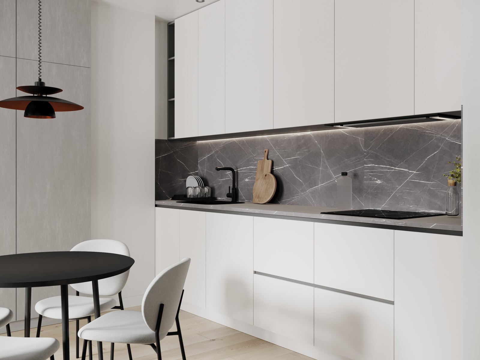 Квартира в серых оттерках. Современный стиль