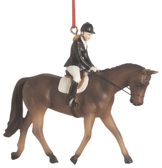 Horse Riding Christmas Tree Ornament - Traditional 