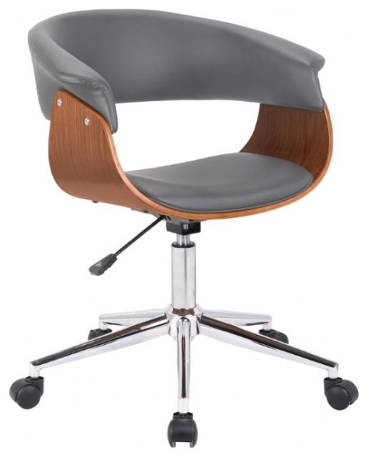 Bellevue Mid Century Office Chair Chrome Finish Contemporary Bellevue Mid Century Office Chair Chrome Finish Contemporary Chairs By Virventures