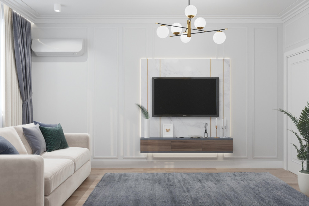 Интерьер гостиной в ЖК Суворов