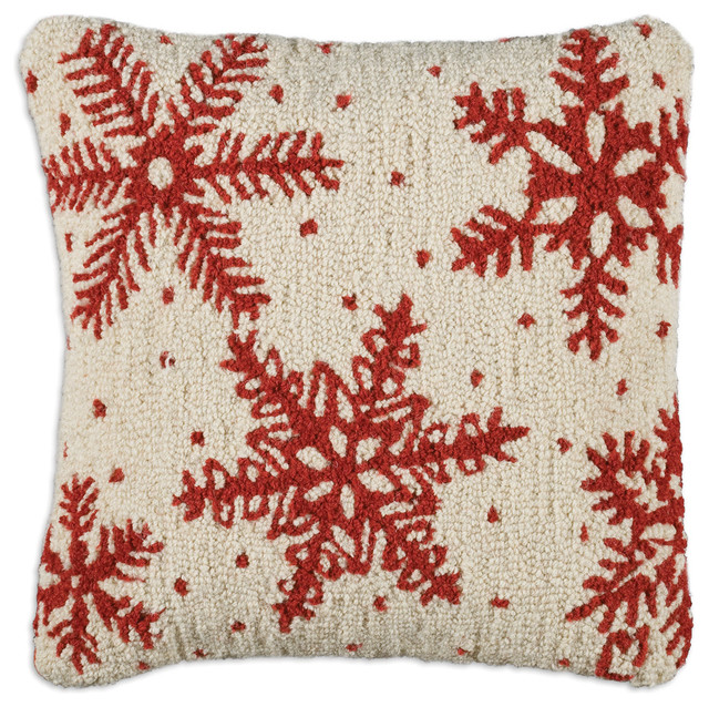 Icy Snowflakes 18 Pillow Contemporary Decorative Pillows By