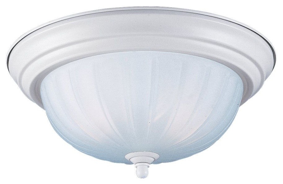 Seagull Floyd Flush Mount Ceiling Fixture in Textured Snow