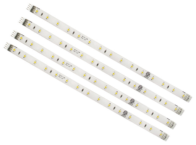 LED Under Cabinet White Strip Lights, 4-Pack