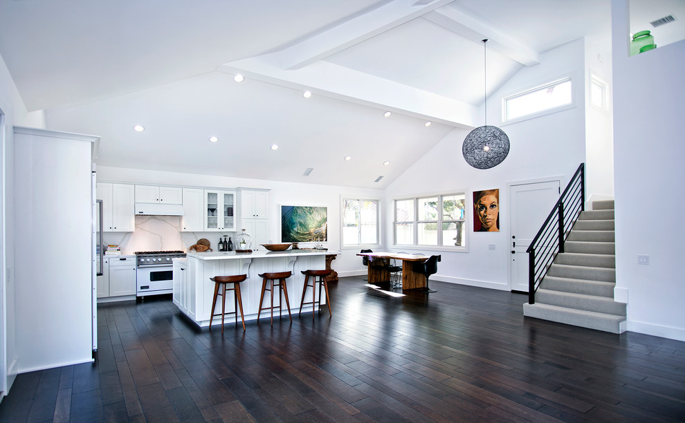 Transitional dining room photo in Orange County
