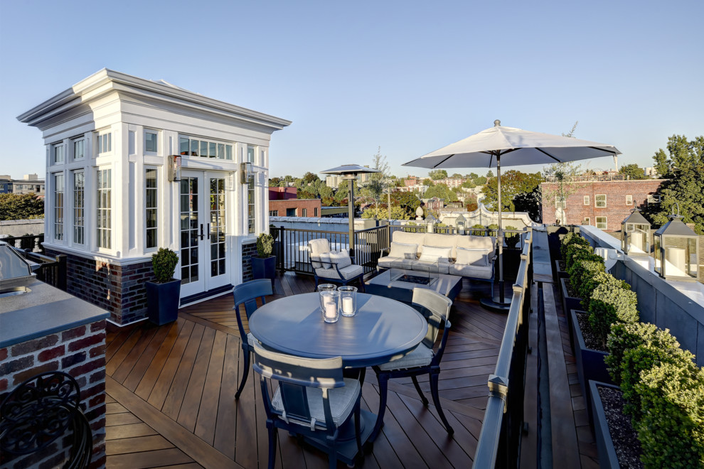 Classical Rooftop Conservatory Traditional Deck Seattle by Board & Vellum