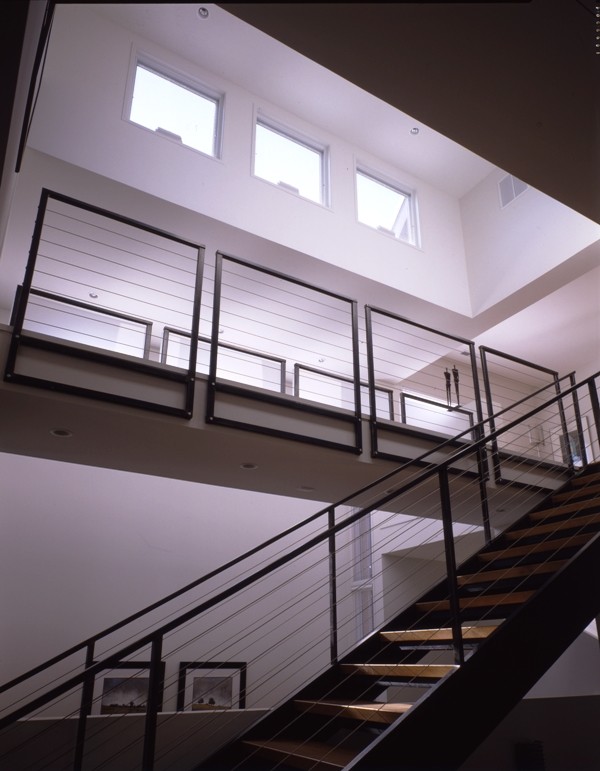 Photo of a contemporary staircase in Indianapolis.