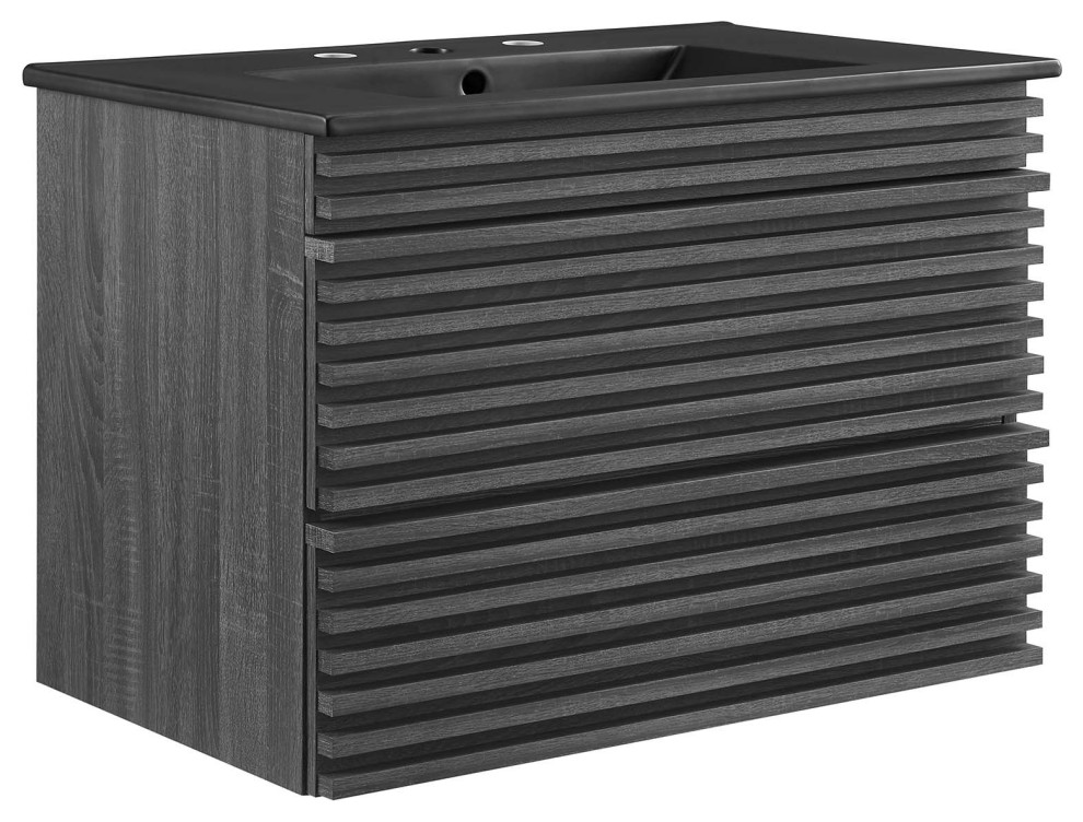 Render 30" WallMount Bathroom Vanity Farmhouse Bathroom Vanities