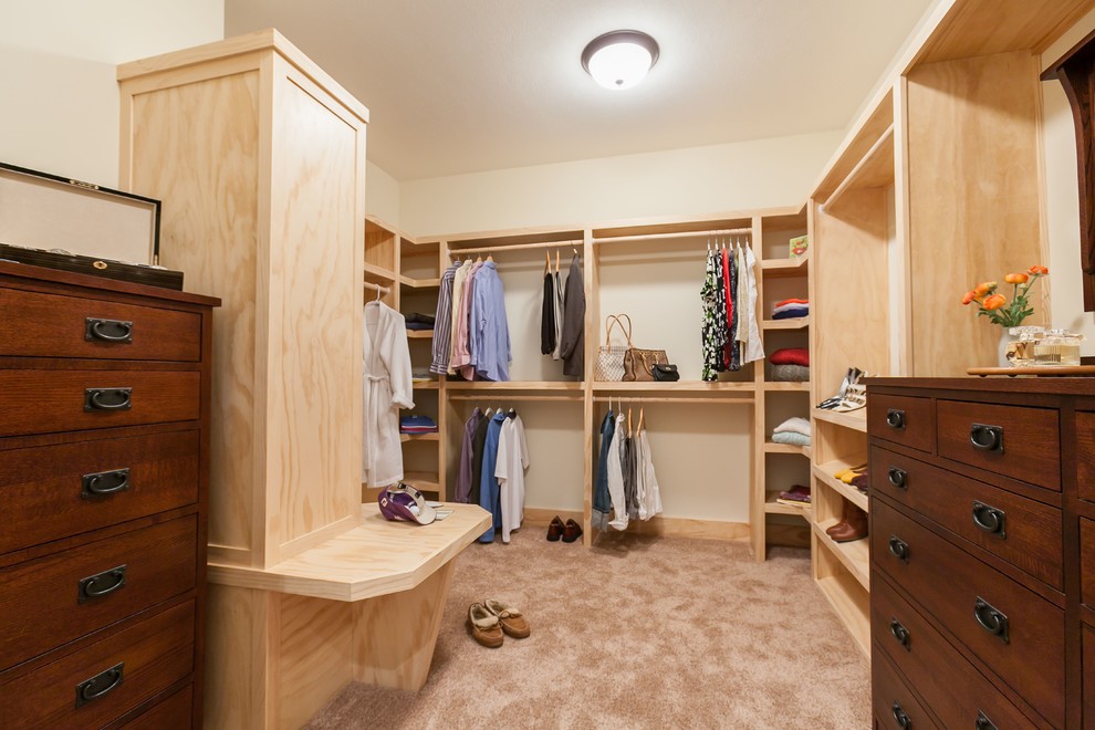Inspiration for a traditional walk-in wardrobe in Other.