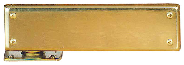 21302 Plated Steel Floor Hinge Swing Door, Satin Brass