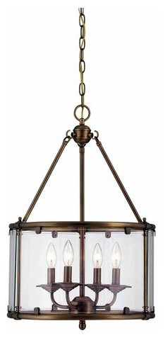 Savoy House 3-4153-4-291 Foxcroft Four-Light Foyer Pendant from the Heritage Col