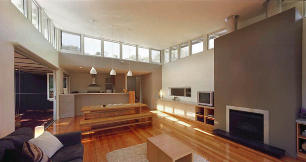 Inspiration for a contemporary family room in Melbourne.