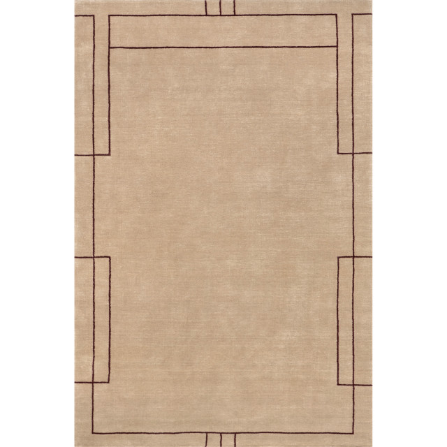 Arvin Olano x RugsUSA Nile Bordered WoolBlend Rug, 9'x12