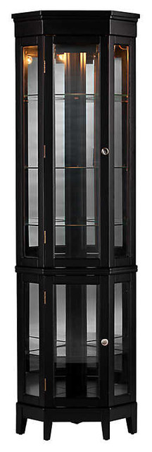 Madison Corner Curio Cabinet Traditional China Cabinets And
