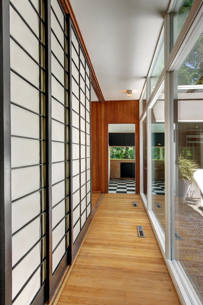 Inspiration for a midcentury hallway in Seattle.