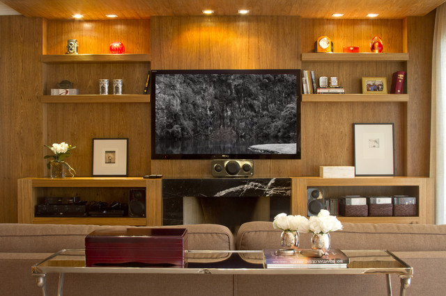 Apt Moema contemporary-vardagsrum
