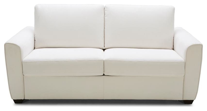 Alpine Sofa Bed, White Fabric