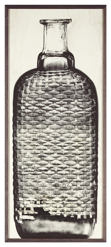 Copper River Industrial Loft Bottle Black White Photo Wall Art, B, Framed