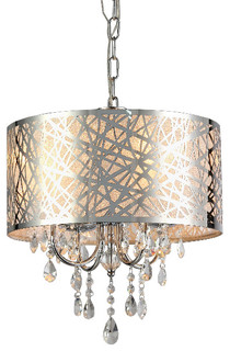 Abstract 4-Light Crystal Chandelier - Contemporary - Chandeliers - by